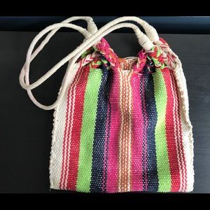 Multicolor rope bag